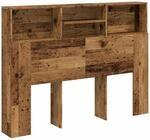 vidaXL Kopfteil mit F&auml;chern aus antikem Holz, 140 x 103,5 cm,...
