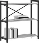 vidaXL B&uuml;cherregal Grau Sonoma 80 x 30 x 85 cm Holzwerkstoff, Moderner