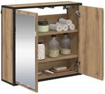 vidaXL Wandregal mit Regal Wandmontiert Artisan-Eiche 65 x 20 x 60 cm, Ger&auml;umiger