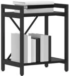 vidaXL B&uuml;cherregal Schwarz Eichen-Optik 40 x 30 x 50 cm Holzwerkstoff, Moderner
