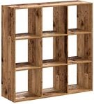 vidaXL B&uuml;cherregal, Standregal mit 9 F&auml;chern, W&uuml;rfelregal Regal f&uuml;r...