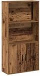 vidaXL B&uuml;cherregal Altholz-Optik 60x24x120 cm Holzwerkstoff, B&uuml;cherschrank,