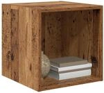 vidaXL Wandschrank mit Regal Altholz 37 x 37 x 37 cm Holzwerkstoff, Wohnzimmer,
