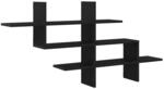 vidaXL Wandregal Schwarz Eichen-Optik 124,5x18x60,5 cm Holzwerkstoff,...