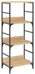vidaXL B&uuml;cherregal, B&uuml;cherschrank mit 3 F&auml;chern, Regal mit verstellbaren...