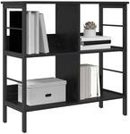 vidaXL B&uuml;cherregal Schwarz Eichen-Optik 82 x 32 x 79 cm Holzwerkstoff, Industrielles