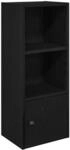 vidaXL B&uuml;cherregal Schwarz Eichen-Optik 31x24x77 cm Holzwerkstoff, B&uuml;cherschrank,