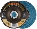 RHODIUS ALPHAline LSZ F2 F&auml;cherschleifscheibe 100 x 16,00 mm K80 10 Stk