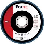 BOXTEC Profi-F&auml;cherscheiben BLAU 125mm INOX Lamellenscheiben Schleifscheiben