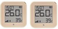 SHELLY WLAN-Temperatur- u. Feuchtigkeitssensor Plus H&T Gen. 3, BT, Mokka, 2...