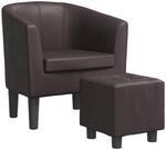 vidaXL Clubsessel, Sessel mit gepolstertem Sitz Armlehnen, Cocktailsessel mit