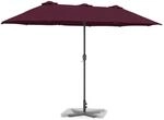 vidaXL Garten-Sonnenschirm Bordeauxrot 370 x 197 x 239 cm, Kollapsbarer...