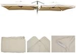 Mendler Sonnenschirmbezug T44, 8 Streben 3x3m Polyester, Ersatz-Bezug f&uuml;r