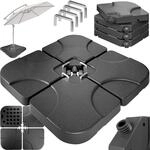 Casaria&reg; Sonnenschirmst&auml;nderplatten 4er Set bis 80 kg bef&uuml;llbar mit Wasser...