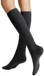 Hudson Damen Kniestr&uuml;mpfe Relax Woolmix Clima druckfreier Bund Grau-mel. 0550 39-42