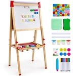 VEVOR Kunststaffelei f&uuml;r Kinder, 3-in-1-Kunststaffelei aus Holz, mit magnetischem