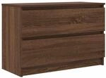 vidaXL TV-Schrank Braun Eichen-Optik 80x35x54 cm Holzwerkstoff, TV-M&ouml;bel,...