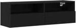 vidaXL TV-Wandschrank Schwarz Eichen-Optik 100 x 30 x 30 cm, Moderner Wandregal,