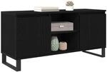 vidaXL TV-Schr&auml;nk Schwarz Eichen-Optik 104 x 35 x 50 cm Holzwerkstoff, Moderner