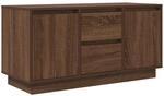 vidaXL TV-Schrank mit LED-Leuchten Braun Eichen-Optik 100x41x50 cm, Lowboard,