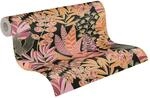 A.S. Cr&eacute;ation Vliestapete mit gl&auml;nzendem Blattmuster Antigua - Schwarz, Pink,