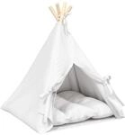vidaXL Haustier-Tipi mit Kissen Wei&szlig; 50 x 50 x 60 cm Polyester, Moderner