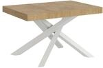 Itamoby Ausziehbarer Tisch 120/224 x 90 cm Volantis Premium Eiche Natur wei&szlig;e...