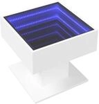 vidaXL LED Couchtisch, Beistelltisch mit LED-Infinity-Spiegel, Kaffeetisch...