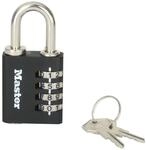 Master Lock 7641EURDBLK Zahlensschloss mit Sicherheitsnotschl&uuml;ssel &ndash; f&uuml;r den