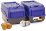 Novaliv Kartoffel Aufbewahrungsbox | 2x mitel 5L | Marine BLAU | Kartoffelbox 