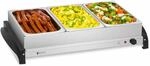 Royal Catering RCHP-400/3 Edelstahl Buffetw&auml;rmer Speisenw&auml;rmer elektrisch 3 x...