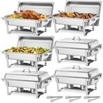 VEVOR rechteckiger Chafing Dish Set 8,5 L Speisenw&auml;rmer Buffet Warmhaltebeh&auml;lter