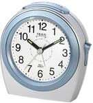 Filius 0605-5 Quarz Wecker ohne Ticken Silberfarben/Hellblau