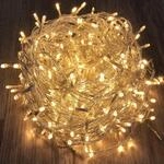 300er LED-Lichterkette warmwei&szlig; innen & au&szlig;en mit Trafo Kabel transparent