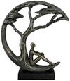 Casablanca Skulptur Daydreamer, Deko Figur Bronze, Kunstharz Statue Wohnzimmer, B&uuml;ro