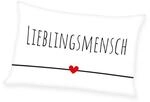 Herding Lieblingsmensch Soft-Velboa Kissen, 30 x 50 cm, 100% Polyester