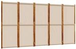 vidaXL Paravent 5-TLG., Raumteiler mit Faltdesign,Trennwand f&uuml;r Wohnzimmer