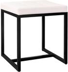 CLP Sitzhocker Barci I Moderner Hocker | Hochwertiger Polsterhocker mit schwarz