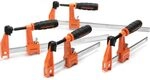 Jorgensen 4er-Satz Mittelschwere Stahlklemmen (2-15 cm, 2-30 cm) 2391335 Spann-Weite