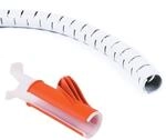 Dataflex 33.781 Kabelschlucker mit Einzughilfe (Durschmesser: 25mm, 3m), Wei&szlig;