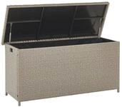 Beliani Praktische Auflagenbox Rattan 290 L 126 x 46 cm taupe Modena