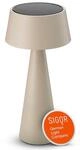 SIGOR Solino d&uuml;nenbeige - Solar-LED Akku-Tischlampe mit Magnetgelenk &