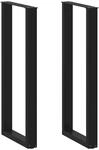 vidaXL Bartischbeine U-Form 2 STK. Schwarz 50x(110-111) cm Stahl
