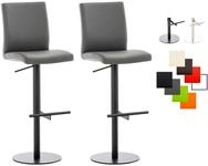 CLP 2er Set Barhocker Cadiz Kunstleder I Thekenhocker Mit Fu&szlig;st&uuml;tze I...