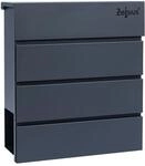 Zelsius Briefkasten Straight mit Zeitungsfach | integrierter Soft-Close-Effekt 
