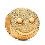 PANDORA Textured happy face 764526C00 Charm Anh&auml;nger