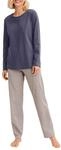 CALIDA Flower Nights Pyjama, Schlafanzug, lang Damen, weich, pflegeleicht,