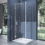 doporro Eck-Duschkabine 80x90cm Dusche Eckdusche ESG-Sicherheitsglas Klarglas inkl.