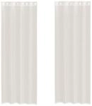 vidaXL Voile Vorh&auml;nge 2 STK. Creme 140x260 cm, Gardine, transparenter Vorhang,