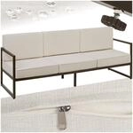 tectake&reg; Garten Lounge Sofa 3 Sitzer, Couch, Gartenm&ouml;bel, Balkonm&ouml;bel,